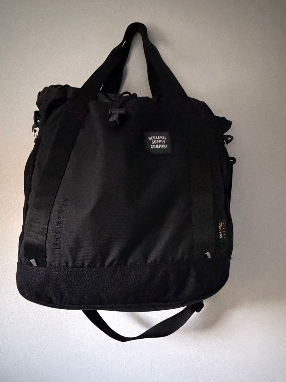 RARE Herschel Supply Co. Black Travel Tote.
